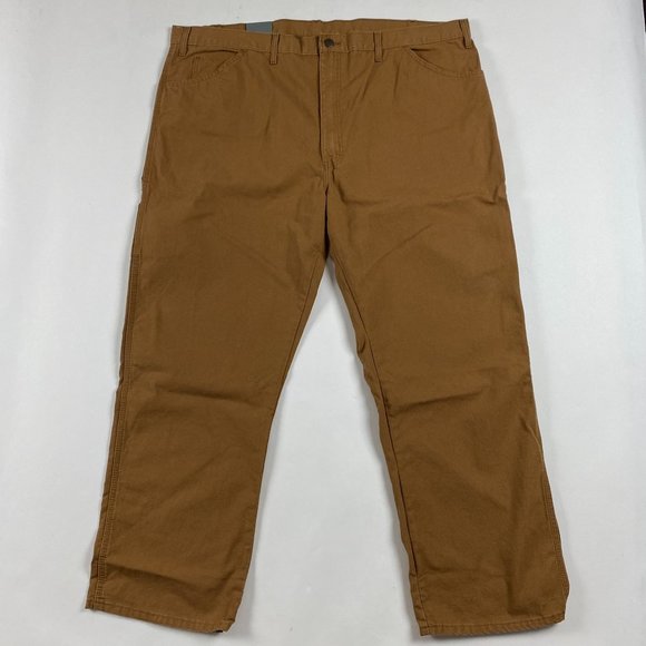 NEW Dickies Carpenter Jean Pants Men's 48 x 32 Work Utility Brown Cotton Canvas - Picture 2 of 11